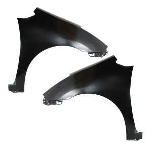 Front Fender Pair/Set for 2004-2006 Toyota Prius, Right (Passenger) and Left (Driver), Primed (Ready to Paint), without Signal Light Hole, Replacement