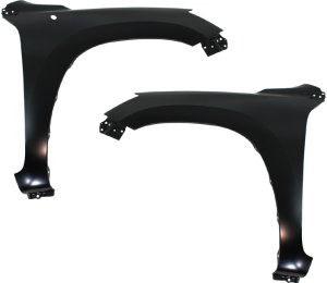 Front Fender Pair/Set for Toyota RAV4 2006-2008, Right (Passenger) and Left (Driver), Primed (Ready to Paint), Without Fender Flare Holes, Replacement
