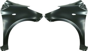 Front Fender Pair/Set for 2007-2011 Toyota Yaris, Right (Passenger) and Left (Driver), Direct Fit Replacement