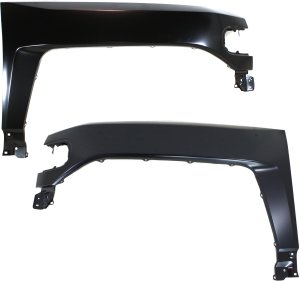 Front Fender Pair/Set for Toyota FJ Cruiser 2007-2014, Right (Passenger) and Left (Driver), Primed (Ready to Paint), Steel, Replacement