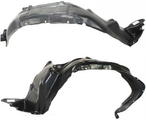 Front Fender Liner Pair/Set for 2001-2004 Toyota Sequoia and 2004-2006 Tundra Double Cab, Right (Passenger) and Left (Driver) Replacement