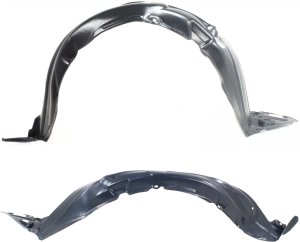 Front Fender Liner Pair/Set for Toyota Yaris 2007-2011, Right (Passenger) and Left (Driver) Side Replacement