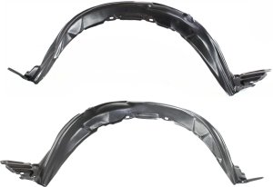 Front Fender Liner Pair/Set for 2007-2012 Toyota Yaris, Right (Passenger) and Left (Driver) Side Replacement