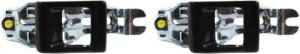 Front Interior Door Handle Pair/Set for Toyota 4Runner/Pickup 1984-1989, Right (Passenger) and Left (Driver), without Case, with Black Lever Replacement