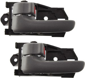 Front Interior Door Handle Left (Driver) for Toyota Camry / ES300 / Sienna, 1997-2001 / 1999-2003, Set of 2, Gray Lever, w/o Case, Replacement, Japan/USA Built - Can Be Used for Rear