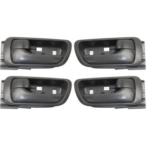 Front and Rear Inside Door Handle Pair/Set for 2002-2006 Toyota Camry, Right (Passenger) & Left (Driver), Pair/Set of 4, Gray, Japan/USA Built, Replacement