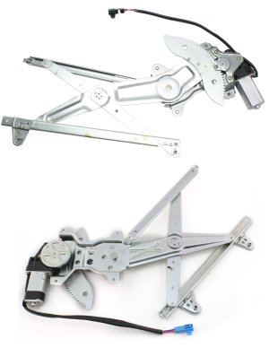Front and Rear Window Regulator Set for Toyota Camry 1997-2001, Left (Driver), Power, with Motor, Replacement