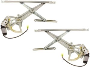 Front Window Regulator Pair/Set for Toyota Camry 2002-2006, Right (Passenger) and Left (Driver), Power, with Motor, USA Built, Replacement