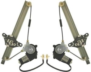 Power Rear Window Regulator with Motor Pair/Set for 1992-1996 Toyota Camry Sedan, Right (Passenger) and Left (Driver), Replacement