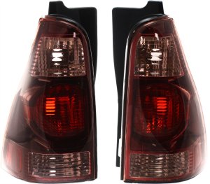 Tail Light Lens and Housing Pair/Set for Toyota 4Runner 2003-2005 Right (Passenger) and Left (Driver) Replacement