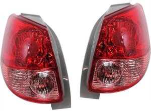Tail Light Pair/Set for 2003-2004 Toyota Matrix, with Right (Passenger) and Left (Driver) Lens and Housing, Replacement