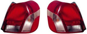 Tail Light Assembly Pair/Set for Toyota Echo 2000-2002, Includes Right (Passenger) & Left (Driver) Replacement