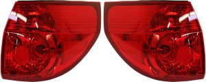 Outer Tail Light Assembly for 2006-2010 Toyota Sienna, Halogen, Right (Passenger) and Left (Driver) Replacement Pair/Set