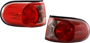 Tail Light Lens and Housing Pair/Set for 2007-2011 Toyota FJ Cruiser, Right (Passenger) and Left (Driver), Replacement