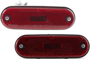 Rear Side Marker Light Assembly for 1996-2000 Toyota RAV4, Right (Passenger) and Left (Driver) Reflector, Replacement Pair/Set