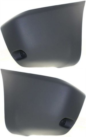 Rear Bumper Cover Pair/Set for Toyota RAV4 2001-2005 Right (Passenger) and Left (Driver), Without Wheel Opening Flare Hole, Charcoal, Paint to Match Replacement