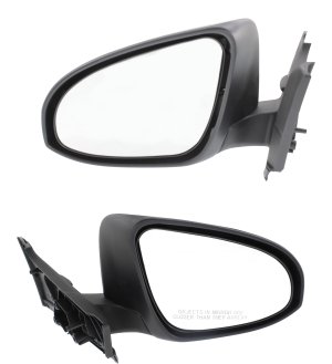Manual Adjust Mirror Pair/Set for 2015-2019 Yaris Hatchback, Right (Passenger) and Left (Driver), Manual Folding, Non-Heated, Paintable, for France Built Toyota Vehicles - Replacement