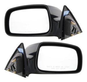 Power Mirror Pair/Set for 2004-2008 Toyota Solara, Right (Passenger) and Left (Driver), Non-Folding, Non-Heated, Paintable Replacement