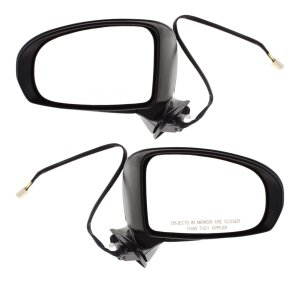 Power Mirror Pair/Set for Toyota Prius 2010-2015/ Prius Plug-In 2012-2015, Right (Passenger) and Left (Driver), Manual Folding, Heated, Paintable, without Signal Light, Excluding 2015 Persona Series Model, Replacement