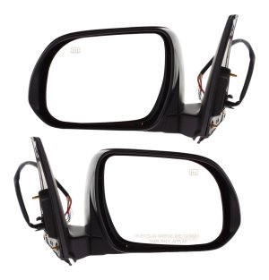 Power Heated Manual Folding Mirror Pair/Set for Toyota 4Runner 2010-2013, Right (Passenger) and Left (Driver), Paintable, with In-housing Signal Light, without Auto-Dimming, Blind Spot Detection or Memory, Replacement