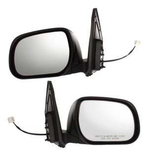 Power Manual Folding Mirror Pair/Set for 2009-2012 Toyota RAV4 Non-Heated, Paintable, Right (Passenger) and Left (Driver), without Signal Light, Excluding Limited Model, Japan Built Vehicle Replacement 
