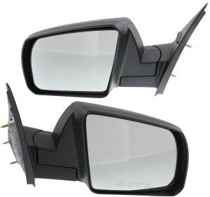 Manual Adjust and Fold Mirror Pair/Set for 2014-2017 Toyota Tundra, Right (Passenger) and Left (Driver), Non-Towing, Non-Heated, Textured, without Signal Light, without Lane Change Assist and C.C. Spec Replacement