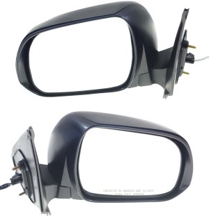 Power Mirror Pair/Set for 2012-2015 Toyota Tacoma, Right (Passenger) and Left (Driver), Manual Folding, Non-Heated, Paintable, with Signal Light, Replacement