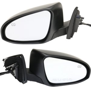 Mirror Pair/Set for Toyota Avalon 2013-2018, Right (Passenger) and Left (Driver), Power Control, Manual Folding, Heated, Paintable, with In-Housing Signal Light and Memory, without Auto Dimming and Blind Spot Detection - Replacement