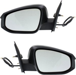 Mirror Pair/Set for Toyota 4Runner 2014-2018, Right (Passenger) and Left (Driver), Power Control, Manual Folding, Heated, Paintable, w/o Auto-Dimming, Puddle Light, Signal Light Replacement