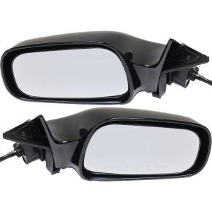 Power Mirror Pair/Set for Toyota Camry 1992-1996, Right (Passenger) and Left (Driver), Non-Folding, Non-Heated, Paintable, Without Auto Dimming, Blind Spot Detection, Memory, and Signal Light Replacement