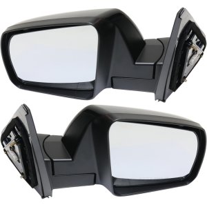 Mirror Pair/Set for Toyota Sequoia 2014-2017 SR5 Model, Right (Passenger) and Left (Driver), Non-Towing, Power Operated, Manual Folding, Heated, Paintable, with Cold Climate Spec Replacement