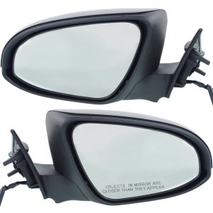 Mirror Pair/Set for 2015 Toyota Camry Left (Driver) and Right (Passenger), Power, Manual Folding, Heated, Paintable, without Auto Dimming, Blind Spot Detection, Memory, Signal Light Replacement