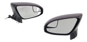 Mirror Pair/Set for Toyota Venza 2013-2013, Right (Passenger) and Left (Driver), Power, Manual Folding, Heated, Paintable, with Memory, Puddle Light, Signal Light Replacement 