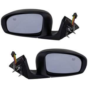 Pair/Set - Power Mirrors for Toyota Avalon 2011-2012, Right (Passenger) and Left (Driver), Manual Folding, Heated, Paintable, with In-Housing Signal Light and Memory, Without Auto Dimming and Blind Spot Detection, Replacement