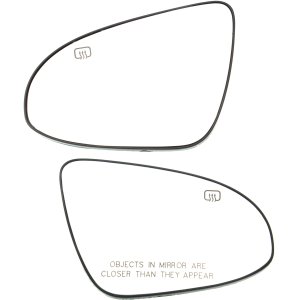 Pair/Set - Heated Mirror Glass for Toyota Avalon 2013-2018 Right (Passenger) and Left (Driver) w/ Backing Plate, w/o Signal Light and Blind Spot Detection; Replacement Set