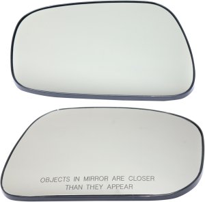 Pair/Set - Mirror Glass for Toyota Camry 2002-2006, Non-Heated, with Backing Plate, Right (Passenger) and Left (Driver), USA Built Vehicle Replacement Set