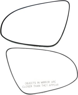 Mirror Glass Replacement Pair/Set for 2012-2014 Toyota Camry, Right (Passenger) and Left (Driver), Heated, with Backing Plate, without Blind Spot Detection