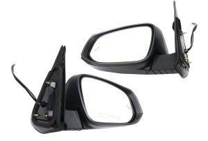 Pair/Set - Power Folding Heated Paintable Mirrors for 2016-2023 Toyota Tacoma, Right (Passenger) and Left (Driver), with Blind Spot Detection and Signal Light, without Camera Hole, Replacement