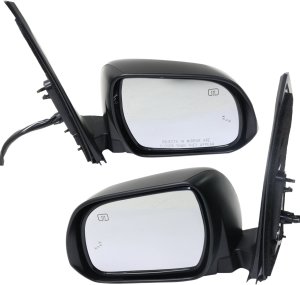 Power Folding Heated Mirror Pair/Set for Toyota Sienna 2013-2017, Right (Passenger) and Left (Driver), Paintable, with Blind Spot Detection, Memory, Puddle Light, Signal Light Replacement