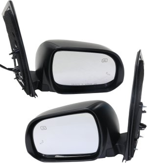 Power Mirror Pair/Set for Toyota Sienna 2013-2017, Right (Passenger) and Left (Driver), Manual Folding, Heated, Paintable, with Blind Spot Detection, without Memory, with Puddle and Signal Light, Replacement