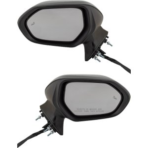 Power Mirror Pair/Set for Toyota Avalon 2019-2022, Right (Passenger) and Left (Driver), Manual Folding, Heated, Paintable, with Blind Spot Detection in Glass, In-housing Signal Light, Memory, without Auto Dimming Replacement
