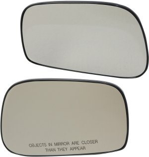 Mirror Glass Replacement Pair/Set for Toyota Corolla/Matrix 2003-2008, Right (Passenger) and Left (Driver), Non-Heated, with Backing Plate