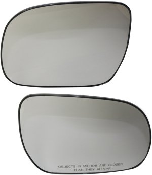Mirror Glass Pair/Set for 2005-2011 Toyota Tacoma, Right (Passenger) and Left (Driver), Non-Heated, Suitable for All Cab Types, with Backing Plate, Replacement