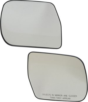 Mirror Glass Pair/Set for 2001-2007 Toyota Highlander, Right (Passenger) and Left (Driver), Non-Heated, with Backing Plate, Replacement