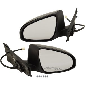 Power Mirror Pair/Set for Toyota Yaris 2014-2014, Right (Passenger) & Left (Driver) Side, Manual Folding, Heated, Paintable, for France Built Vehicles Replacement