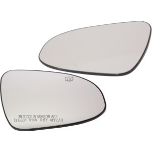 Pair/Set - Heated Mirror Glass with Backing Plate for Toyota Corolla 2014-2019, Right (Passenger) and Left (Driver) Side Replacement Set