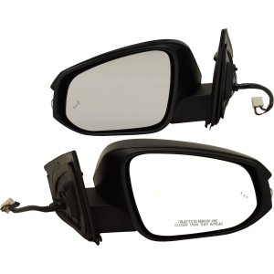 Mirror Pair/Set for Toyota RAV4 2013-2018, Right (Passenger) and Left (Driver), Power, Manual Folding, Heated, Paintable, with Blind Spot Detection and Signal Light, Built for North America Vehicles, Replacement 
