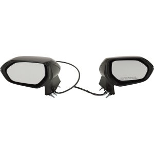 Power Heated Mirror Pair/Set for Toyota Corolla 2020-2022, Right (Passenger) & Left (Driver), Manual Folding, Paintable, without Auto Dimming, Blind Spot Detection, Memory, and Signal Light Replacement