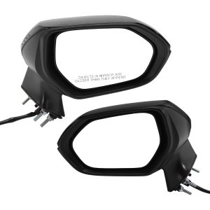 Replacement Mirror Pair/Set for Toyota Corolla 2020-2022, Right (Passenger) and Left (Driver), Power, Manual Folding, Non-Heated, Paintable, Without Auto Dimming, Blind Spot Detection, Memory, Signal Light