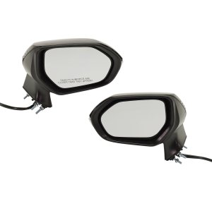 Mirror Pair/Set for Toyota Corolla 2019-2023, Right (Passenger) and Left (Driver), Power, Manual Folding, Heated, Paintable, with Signal Light, without Blind Spot Detection, Replacement